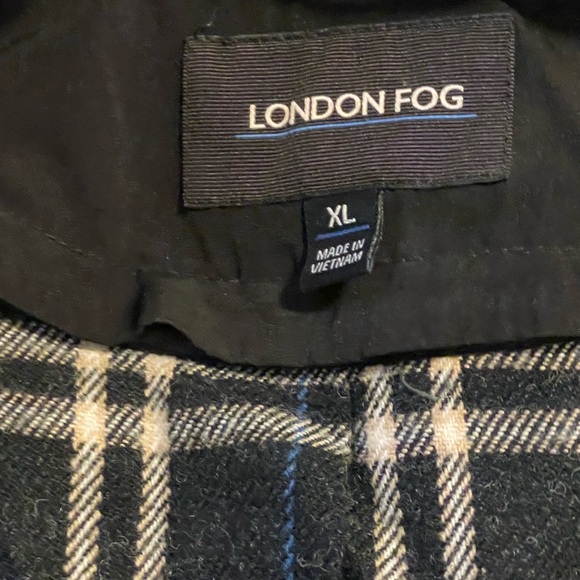 London Fog Charcoal Double-Breasted Trench Coat - Picture 11 of 16